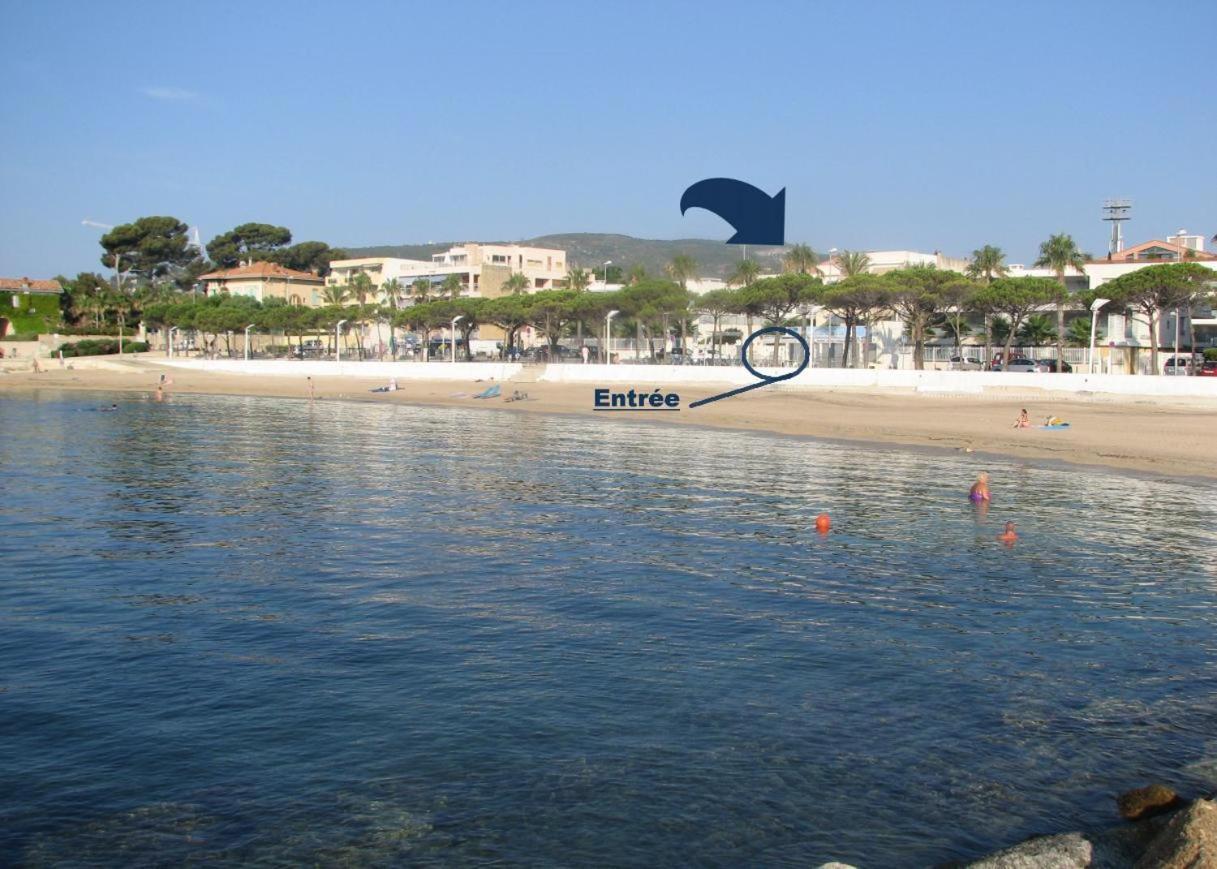 Logement climatisé avec jardin et parking pour 2 personnes en bord de plage La Ciotat Esterno foto
